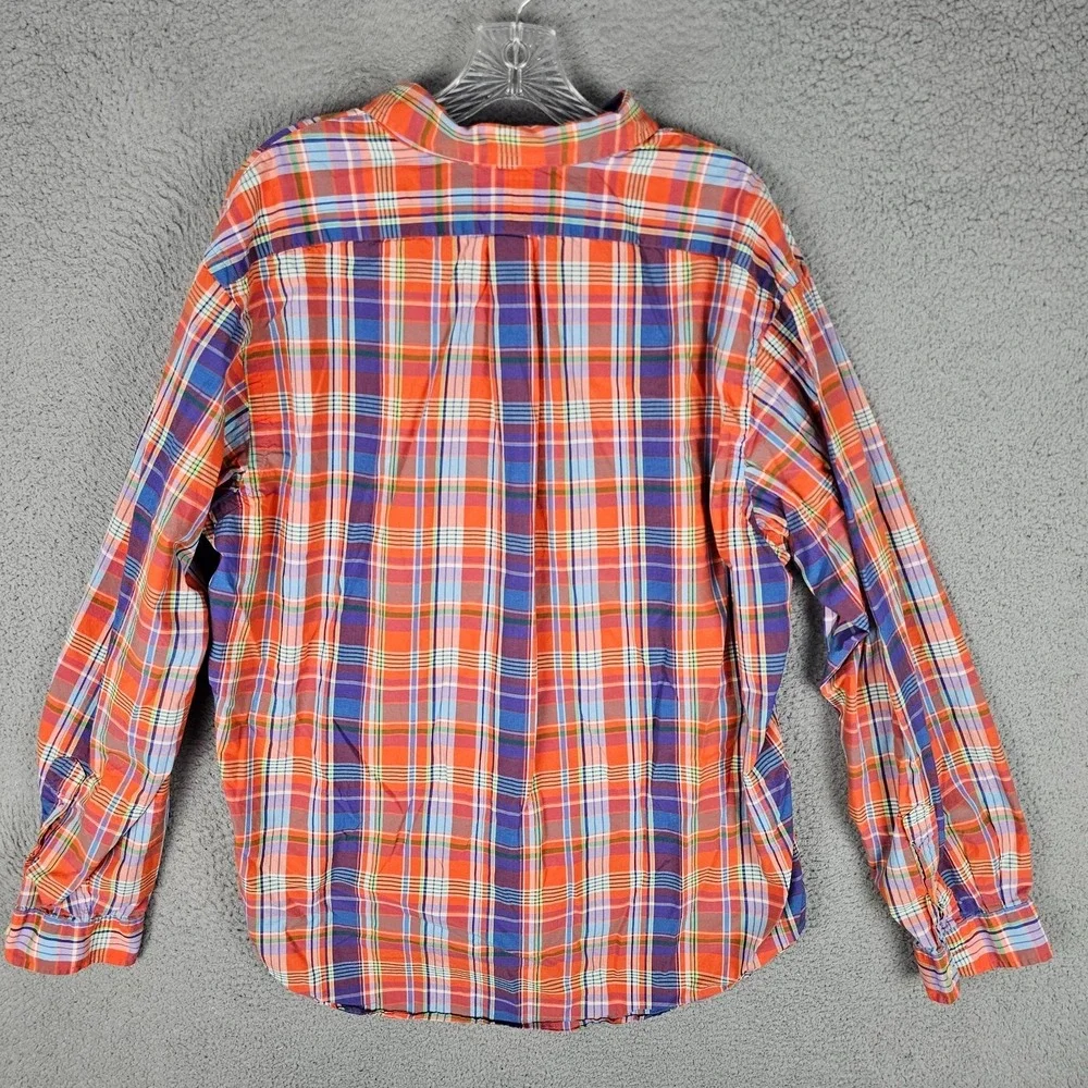 Ralph Lauren Plaid Shirt Mens 2XL Pony Logo‎ Custom Fit LS Button Down Colorful